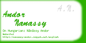 andor nanassy business card