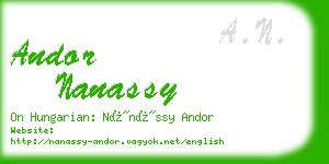 andor nanassy business card